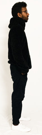Load image into Gallery viewer, Fluffy Shearling Hoodie (Black)

