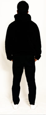 Load image into Gallery viewer, Fluffy Shearling Hoodie (Black)
