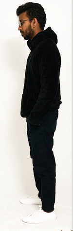 Load image into Gallery viewer, Fluffy Shearling Hoodie (Black)
