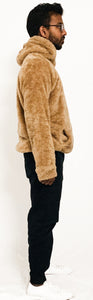 Fluffy Shearling Hoodie (Tan)